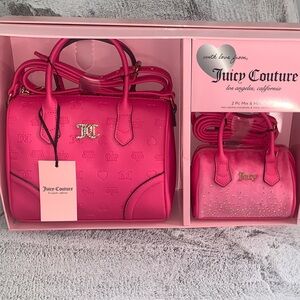 🆕- Juicy Couture Hot Pink Satchel Set MOMMY & ME